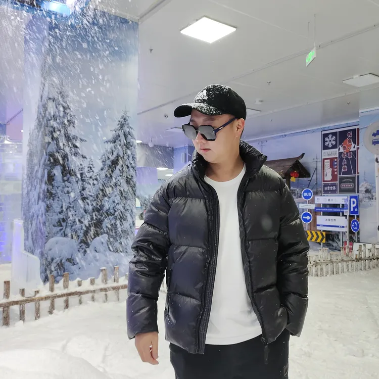 【T&M】鹅绒男女同款立领纯色冬季休闲时尚保暖短款男士加厚羽绒服