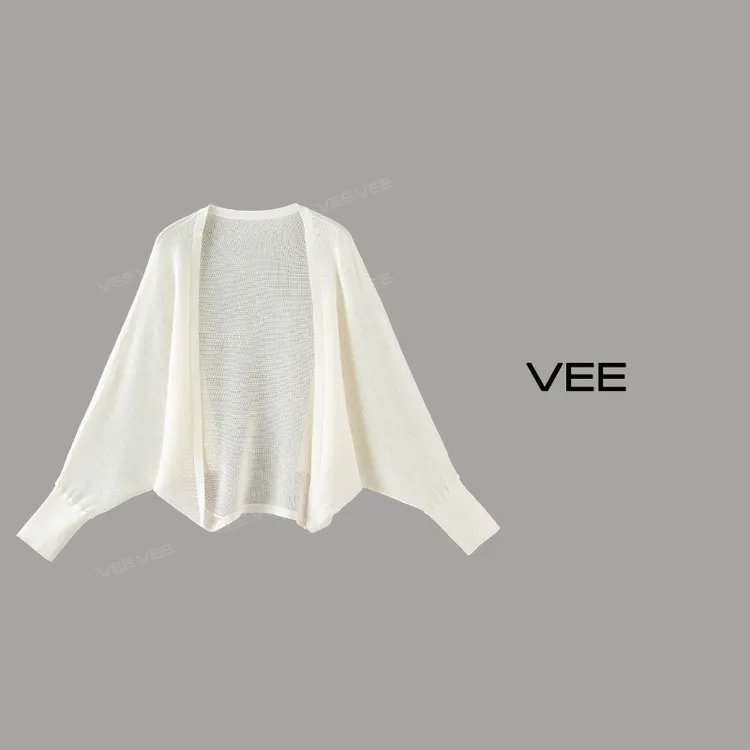 VEE【女神的新衣】【专属】夏新款防晒UPF50+镂空慵懒感针织开衫