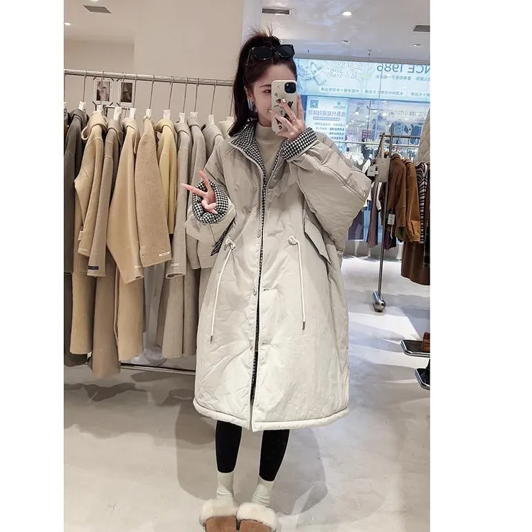 【韩系小众冬款大上新】保暖孕妇棉袄冬季新款宽松系扣收腰棉衣外套