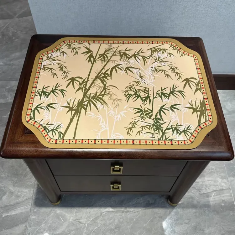 幽静竹床头柜硅藻泥吸水盖垫防尘滚筒洗衣机盖布防尘垫子