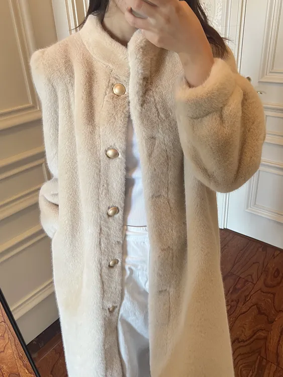 温婉可人公主肩软糯显瘦品质毛毛外套