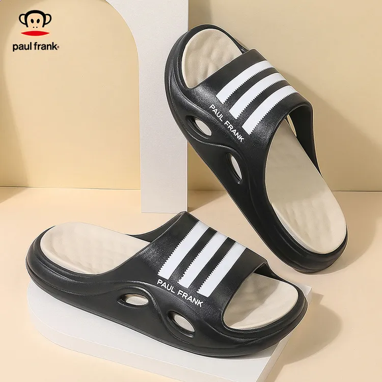 2024大嘴猴情侣一字拖家居条纹凉拖鞋EVA