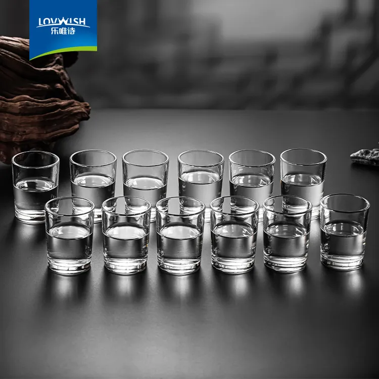 【到手 12个】钢化高档轻奢 加厚透明二两杯家用 中式 小酒杯