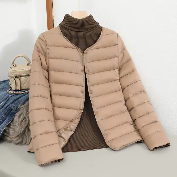 2025新款冬季轻薄棉衣女短款内胆羽绒棉服内穿小棉袄薄款妈妈外套