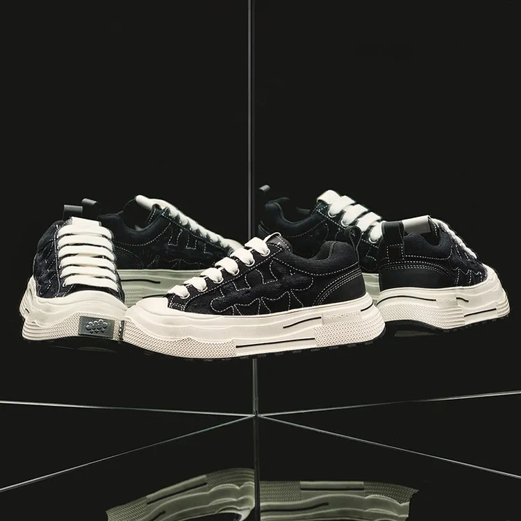 【双十一大促】重奏帆布鞋板鞋厚底增高软底秋季低帮真皮SHOOTBRAND