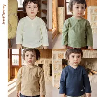 【秋日氧气tee】早秋儿童宝宝基础百搭竹节打底衫
