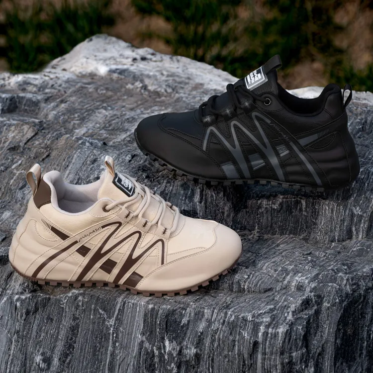 【萨家】秋季新款轻奢男鞋潮流防滑包底内增高流光风男女运动鞋A087