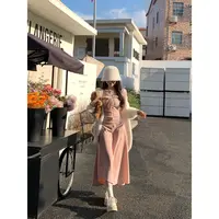 瑞茜·威瑟斯 粉雾绮梦 法式气质收腰显瘦设计感长款连衣裙 R6685H