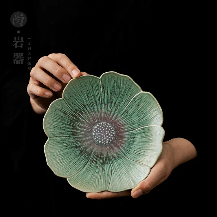 复古陶瓷壶承创意窑变壶垫功夫茶具茶托盘家用干泡茶台养壶垫壶托