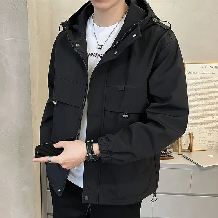 玛斯柏外套男士春秋季新款潮牌防风潮流工装痞帅衣服男装休闲夹克
