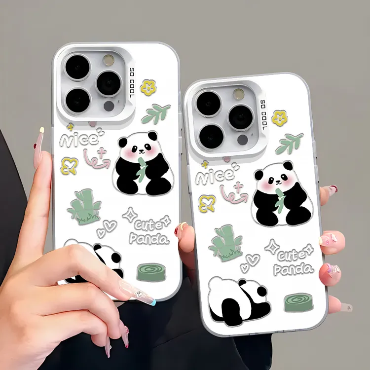Cute竹子熊猫适用iphone15promax手机壳14元气壳vivo华为oppo小米