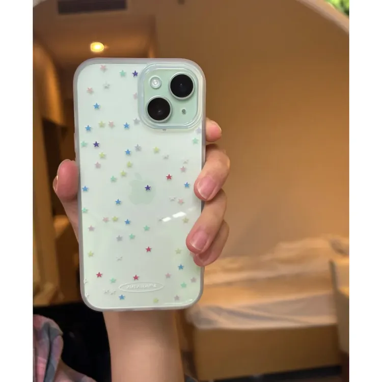 欧克里里彩色星星款亲肤适用苹果15/16手机壳iPhone13/14软12壳11