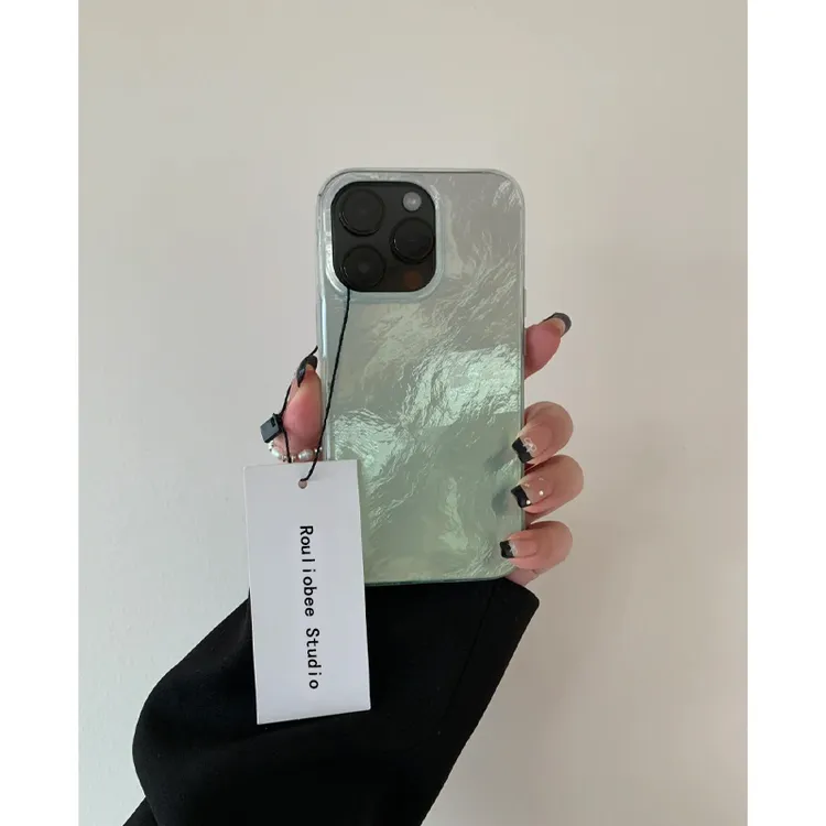 欧克里里冰川绿适用苹果16promax手机壳iphone15/14漩涡13/12/11
