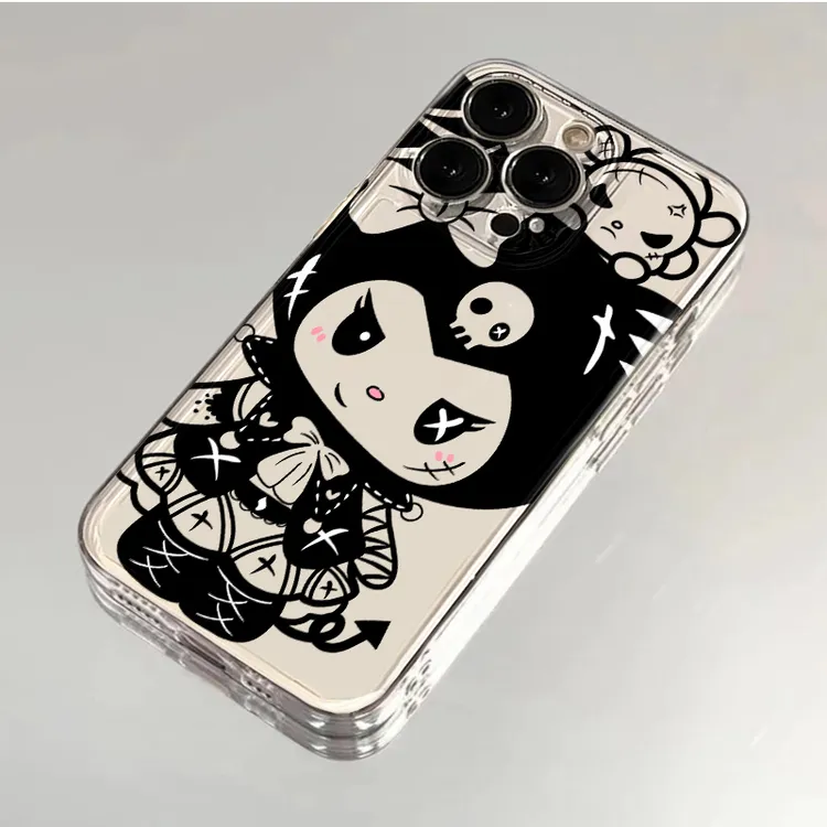 暗黑库洛米iPhone15/14promax手机壳苹果13/12/11全包软套xr/xs女