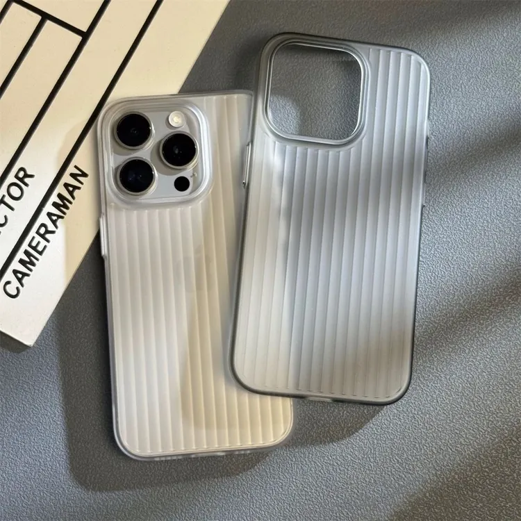 欧克里里磨砂瓦楞纹适用iphone16promax苹果13/15手机壳14防摔12