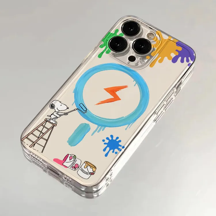 欧克里里刷墙史努比太空壳适用苹果16/17手机壳华为vivo小米oppo