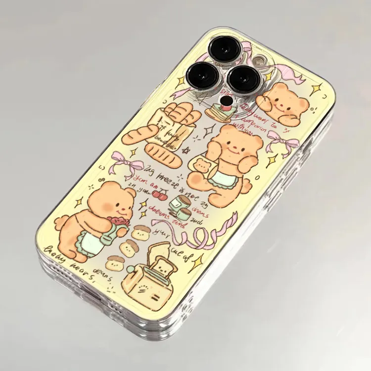 黄油小熊苹果小米华为iPhone15手机壳14promax太空软壳13/12/11