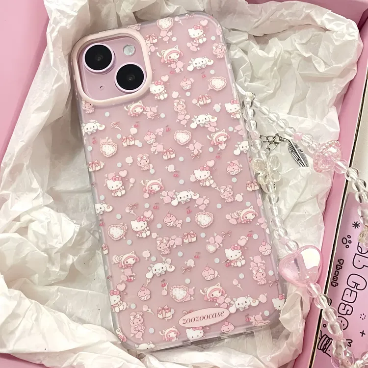 欧克里里美乐蒂凯蒂磨砂适用苹果15手机壳iPhone13/14promax亲肤1