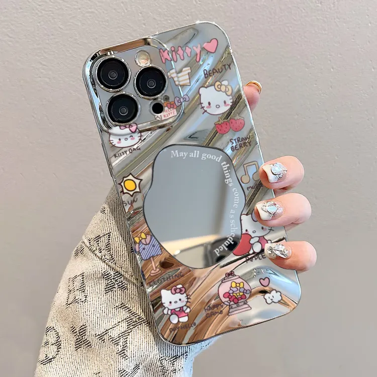 欧克里里KT电镀镜面适用苹果13promax手机壳11/12高级14/15女xsXR