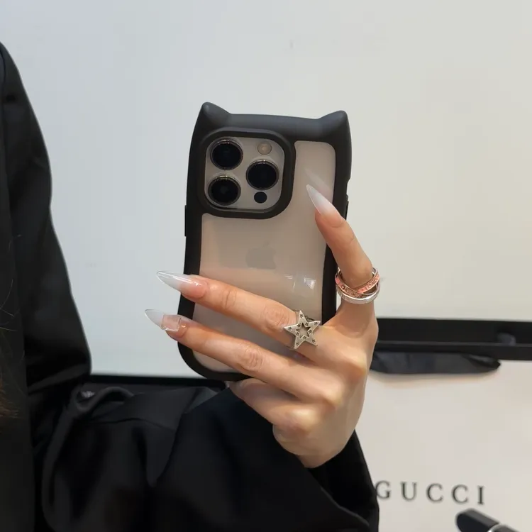 欧克里里猫耳朵适用iPhone16/17ProMax苹果15高级14女12/13手机壳