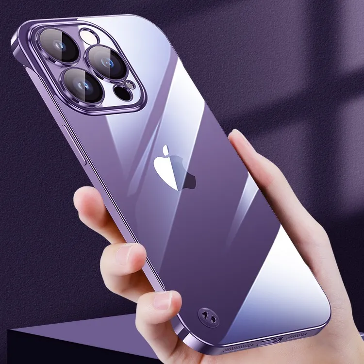 苹果14iphone13Promax潮牌高级感无边框简约设计12透明防摔手机壳