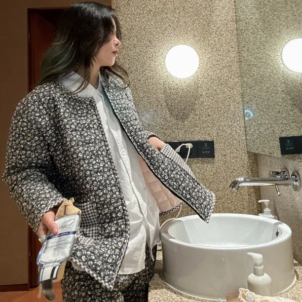 睡衣秋冬季女夹棉2025新款宽松大码加绒加厚碎花家居服可外穿套装