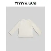 yiyiya.Guo艺艺吖/白色立领盘扣长袖上衣2023046