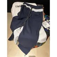 tingting【设计感】松紧腰拼接蕾丝休闲裤女秋冬加绒运动阔腿裤