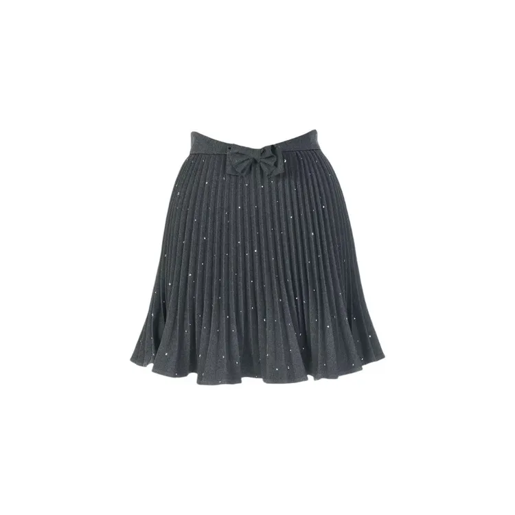 拉飞姆2024冬 烫钻压褶半裙LF24D41SS291