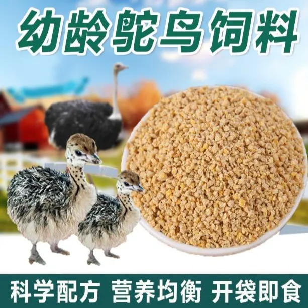 幼龄鸵鸟饲料幼苗饲料食物饲养养殖粮食鸡鸭鹅通用育雏产蛋高蛋白