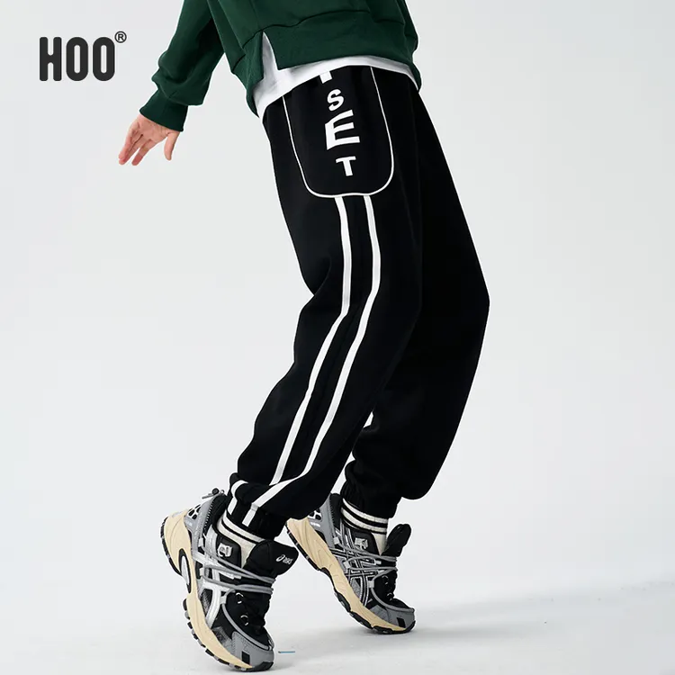 HOO男童裤子男孩春秋休闲裤童装针织宽松百搭加绒儿童长裤1405