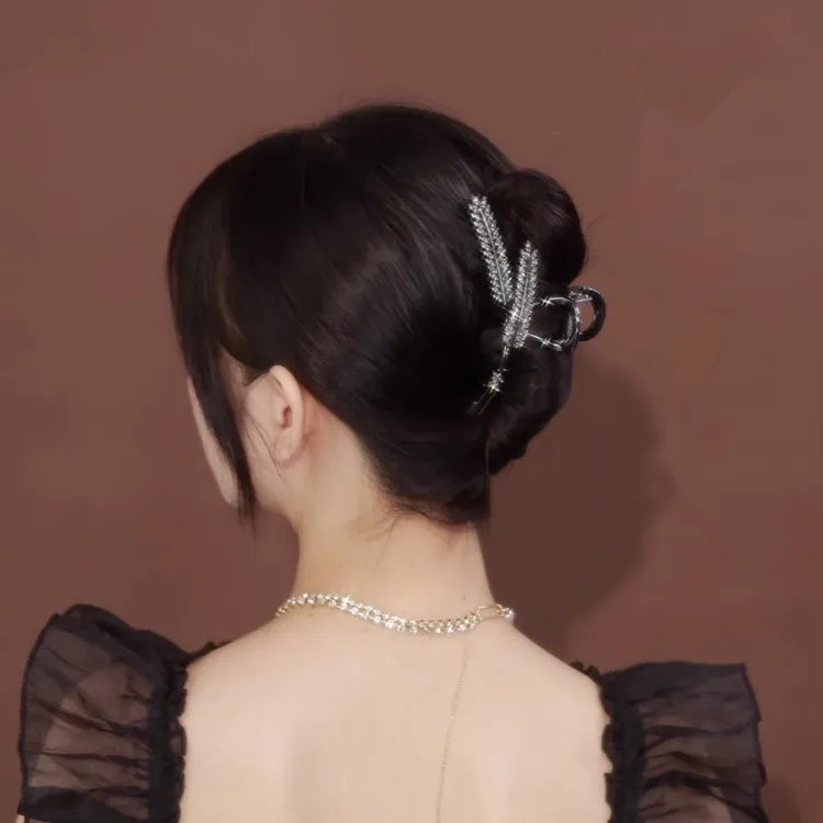 【美出高级感】双麦穗抓夹女后脑勺夹盘发卡仙气质鲨鱼夹优雅头饰