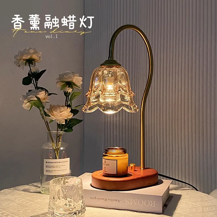 铃兰复古香薰融蜡灯轻奢法式美式床头氛围小夜灯无火香氛摆件餐厅