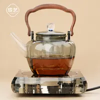 水晶家用高档烧水电磁炉高端泡茶煮茶必备家用玻璃蒸煮一体煮茶器