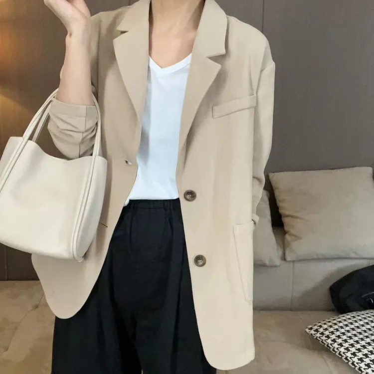 23011   后开叉西装外套  设计感韩版休闲时尚气质长袖常规通勤