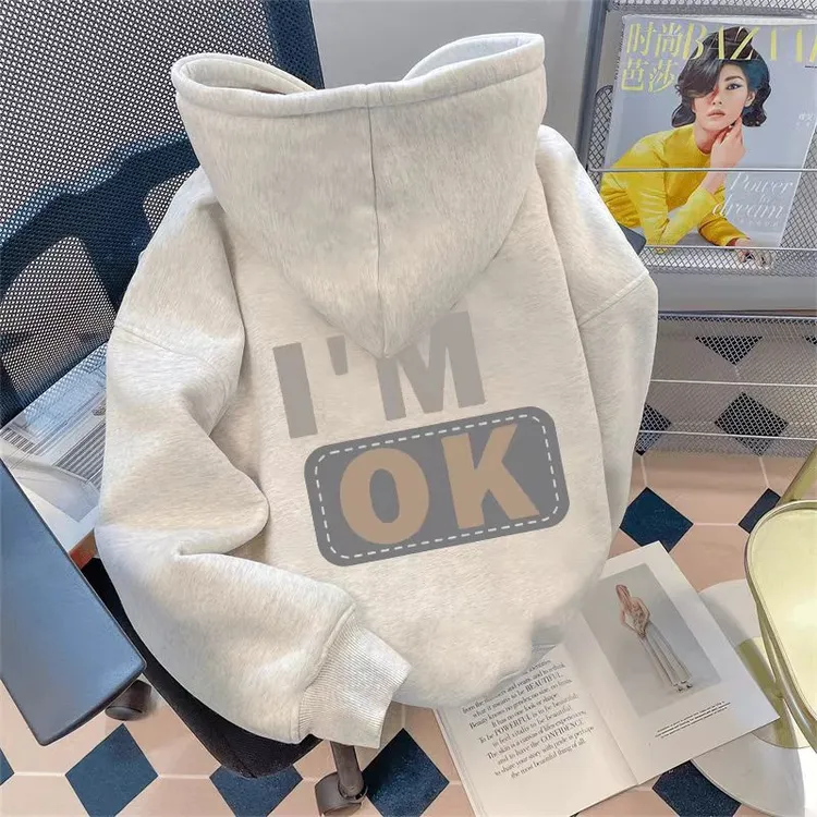 童装秋冬加绒中大童连帽卫衣男女童2025新款韩版百搭儿童上衣外套