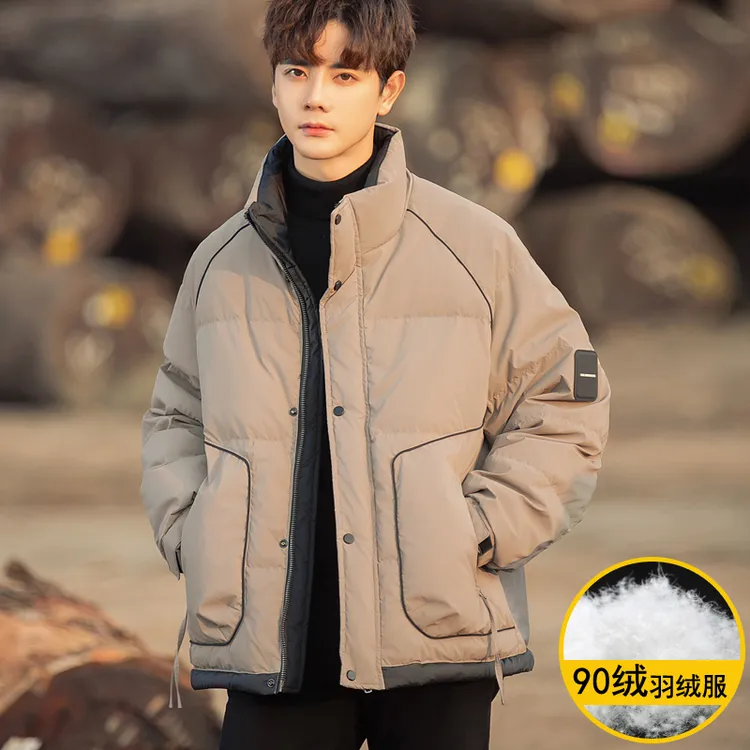 爆款90白鸭绒羽绒服男士2025冬季新款百搭时尚加厚保暖冬装外套潮