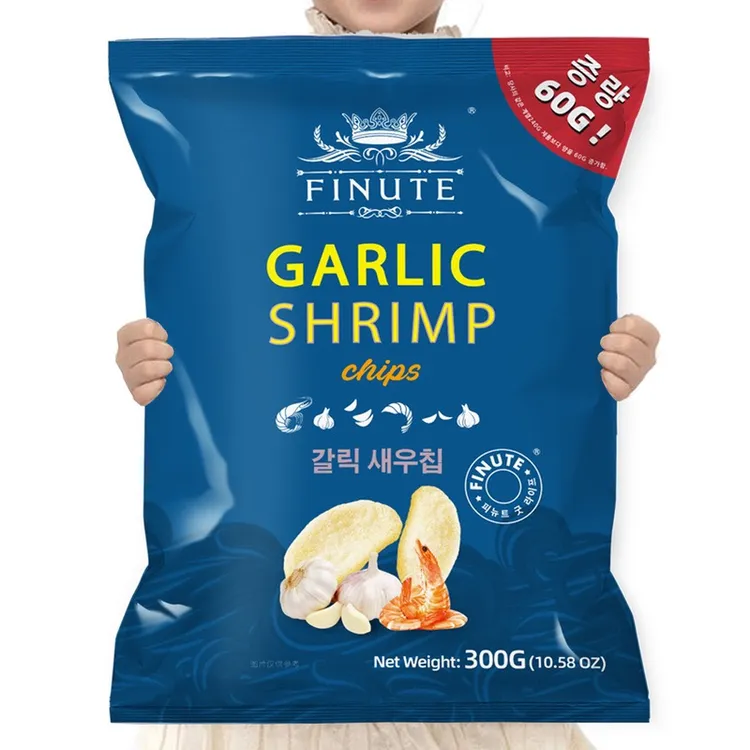 趣莱福 蒜味虾片 82g小包300g大包鲜美松脆新鲜薄脆
