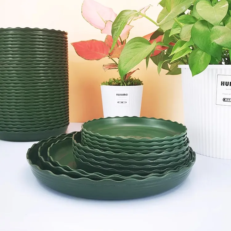 花盆底座托盘塑料圆形加厚深多肉家用接水0.5/1235加仑盆托盘