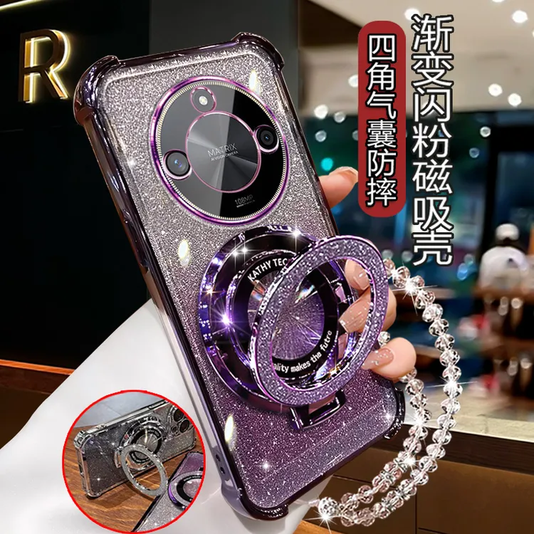 适用荣耀x50曲屏手机壳ALI-AN00高级女潮X50pro镜头全包x50gt软壳