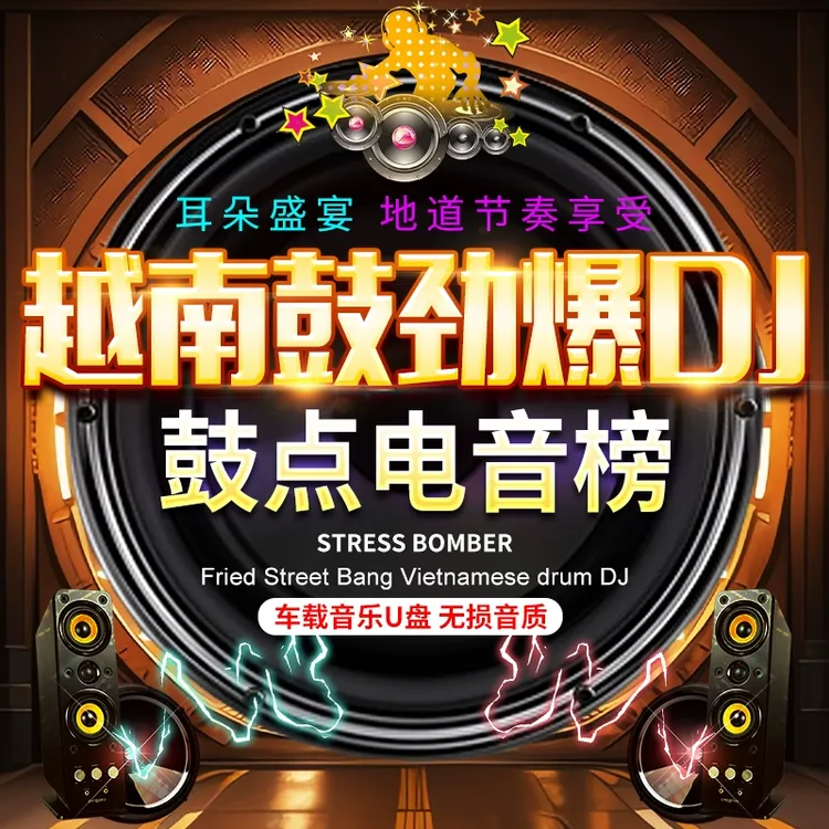 车载u盘dj音乐串烧2024新款越南鼓歌曲重低音嗨曲无损高音质优盘