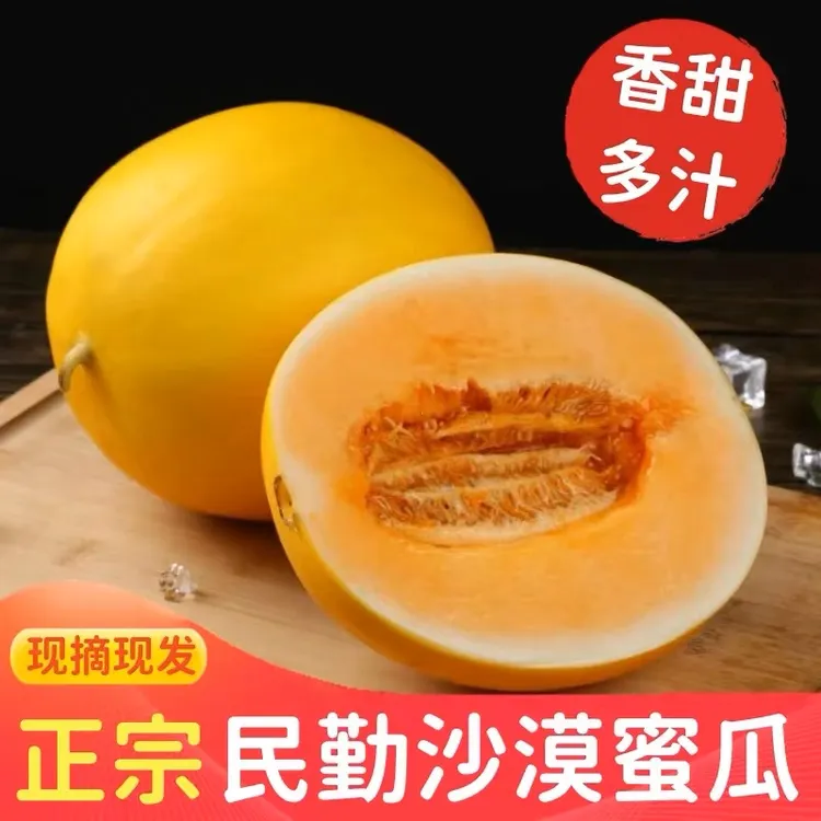 （上上专属)甘肃民勤沙漠蜜瓜4.5-9斤新鲜采摘农产品香甜美味