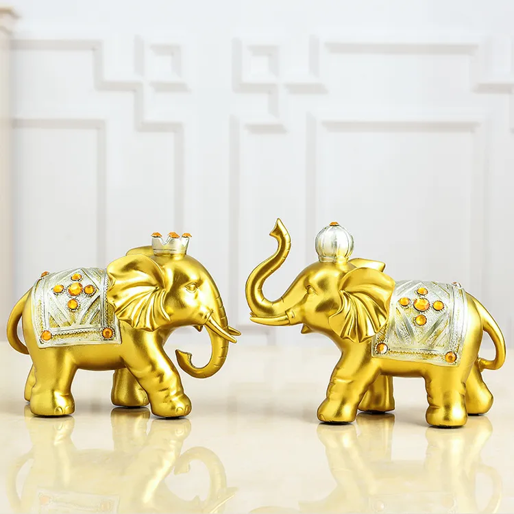 家居象开业装饰树脂乔迁欧式皇冠轻奢婚庆摆件创意情侣桌面礼品