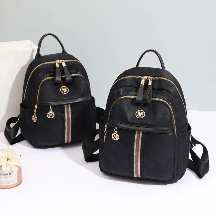 牛津布双肩包女2024新款潮流时尚大容量旅行女士背包