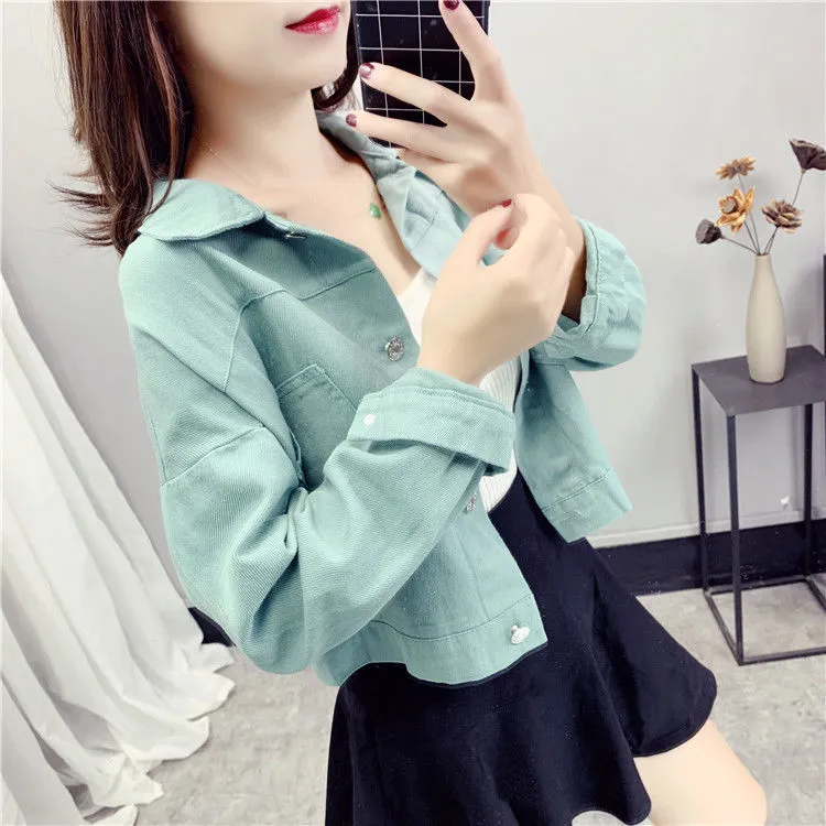 薄款牛仔春秋外套女百搭美拉德宽松学生小个子牛仔外套春季外套女