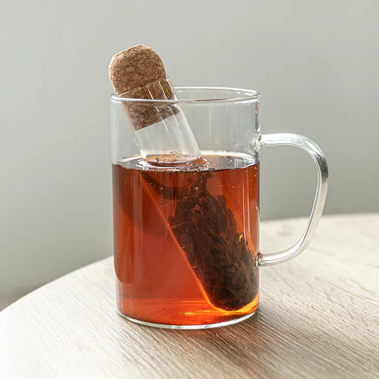 royal reubens 高硼硅透明玻璃耐热家用茶漏泡茶器试管茶叶过滤器