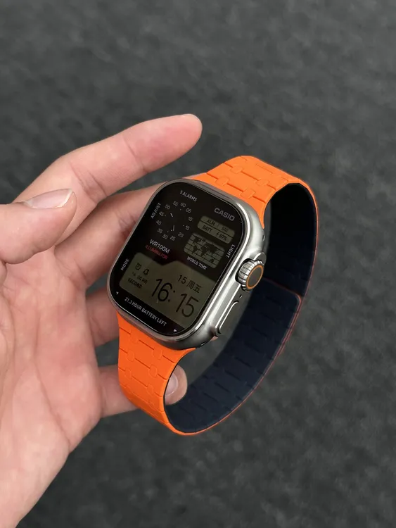 野径回环表带钉点硅胶磁吸带苹果AppleWatchS10/S9/苹果手表表带