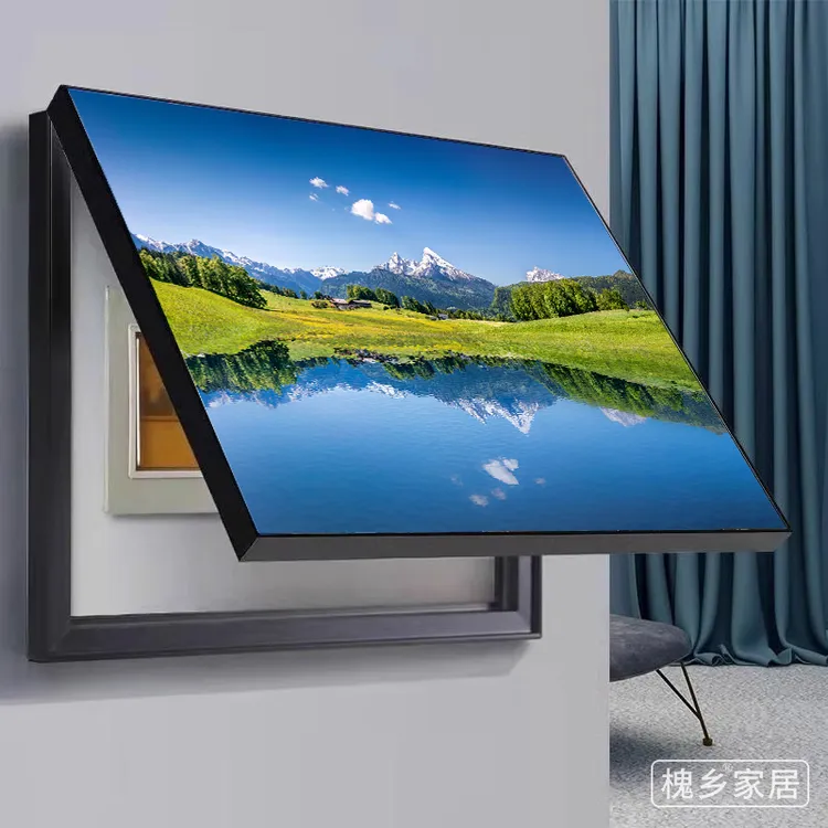 山水风景电表箱装饰画免打孔现代家居配电箱强电源开关盒遮挡挂画