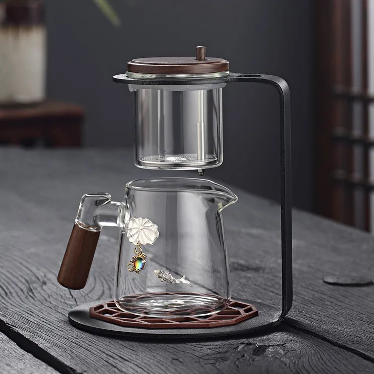 玻璃飘逸杯泡茶壶玻璃创意茶水分离杯冲茶器一键过滤泡茶壶