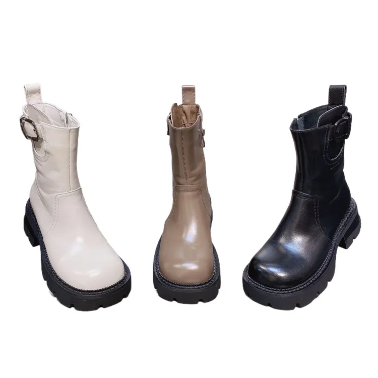 LNRZ | 女鞋 | 时尚 | 短靴 | 百搭 | 牛皮